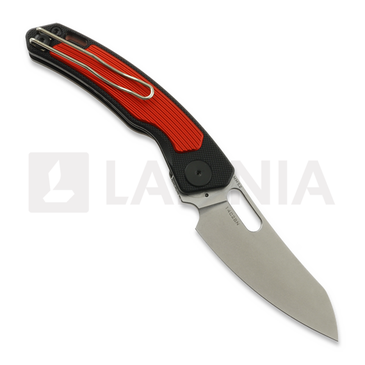 Saliekams nazis Maxace Black Mirror S, Black G-10 & Red Aluminum