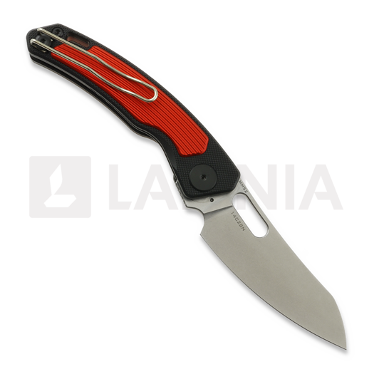 Saliekams nazis Maxace Black Mirror S, Black G-10 & Red Aluminum