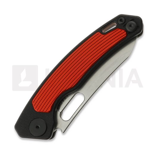 Saliekams nazis Maxace Black Mirror S, Black G-10 & Red Aluminum