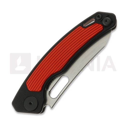 Saliekams nazis Maxace Black Mirror S, Black G-10 & Red Aluminum