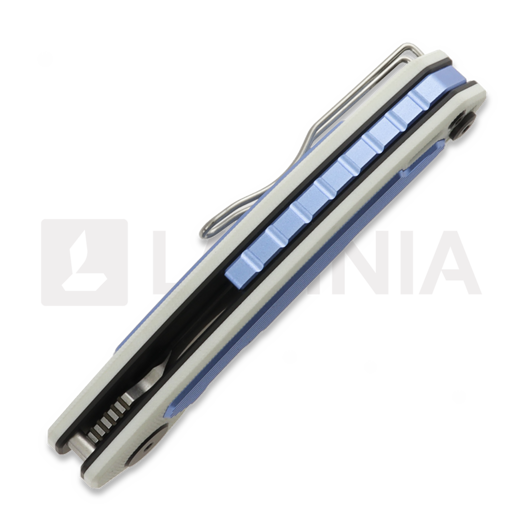 Saliekams nazis Maxace Black Mirror S, Ivory G-10 & Blue Aluminum