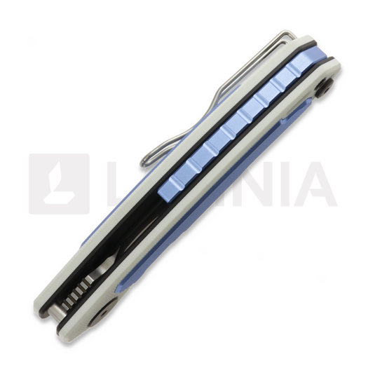 Saliekams nazis Maxace Black Mirror S, Ivory G-10 & Blue Aluminum