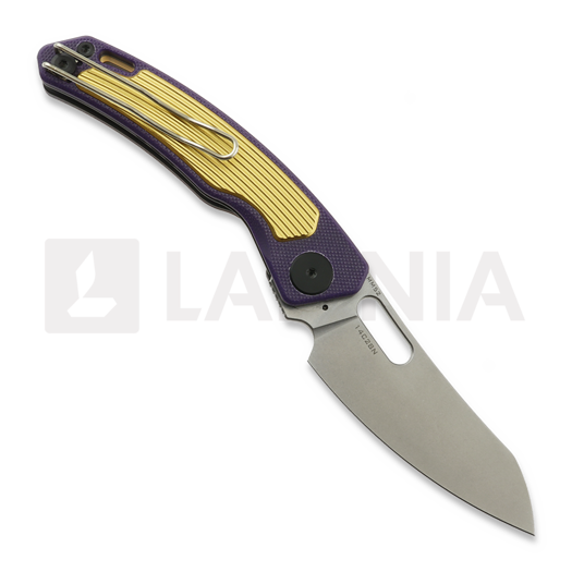 Saliekams nazis Maxace Black Mirror S, Purple G-10 & Yellow Aluminum