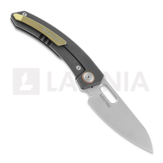 Maxace Black Mirror kääntöveitsi, stonewash, carbon fiber
