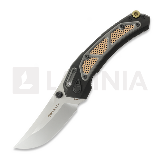 Maxace Blacklight 01 סכין מתקפלת, Black PVD Titanium & Brass/Copper