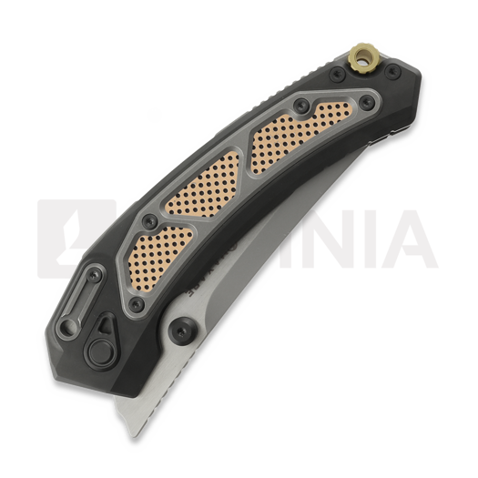 Maxace Blacklight 01 折叠刀, Black PVD Titanium & Brass/Copper