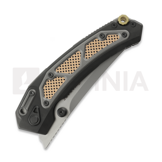 Maxace Blacklight 01 sulankstomas peilis, Black PVD Titanium & Brass/Copper