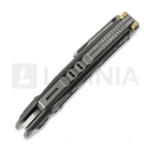 Maxace Blacklight 01 折叠刀, Black PVD Titanium & Brass/Copper