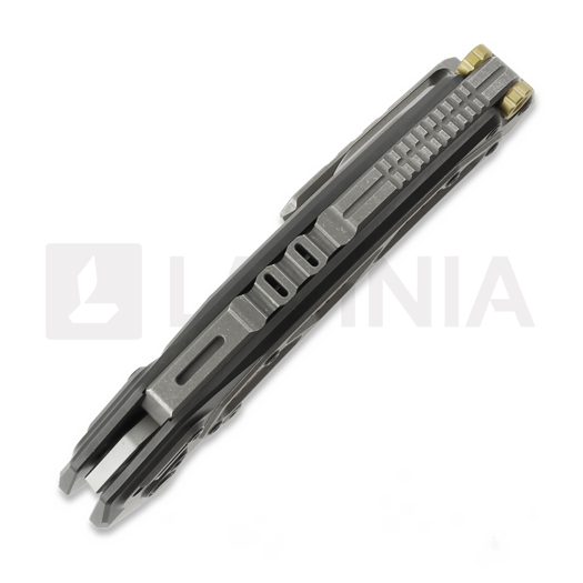 Maxace Blacklight 01 sulankstomas peilis, Black PVD Titanium & Brass/Copper