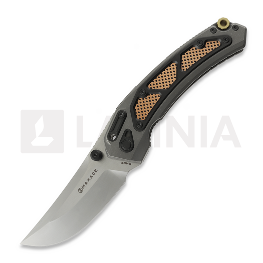 Maxace Blacklight 01 kääntöveitsi, Stonewash Titanium & Brass/Copper