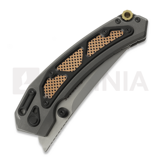 Maxace Blacklight 01 折叠刀, Stonewash Titanium & Brass/Copper