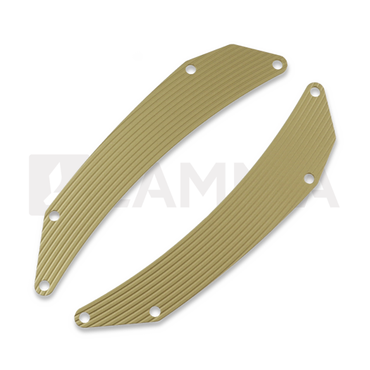 Maxace Blacklight 01 sulankstomas peilis, Stonewash Titanium & Brass/Copper