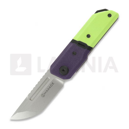 Maxace Capsule 2.0 folding knife, Purple/Light Green G-10