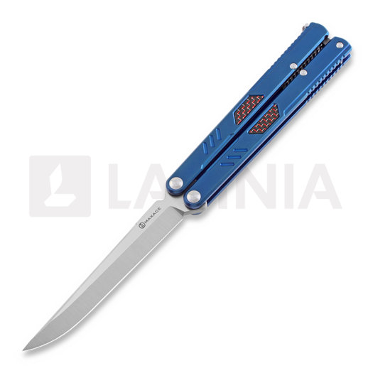 Couteau papillon Maxace Gauss Balisong, bleu