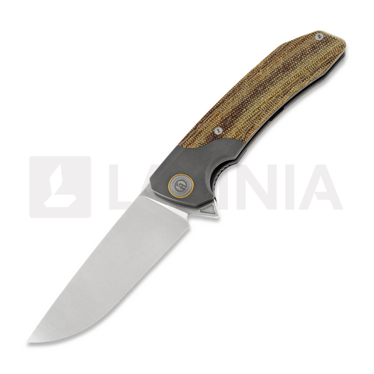 Maxace Goliath 2.0 sulankstomas peilis, brown canvas micarta