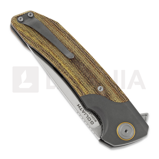 Zav&iacute;rac&iacute; nůž Maxace Goliath 2.0, brown canvas micarta