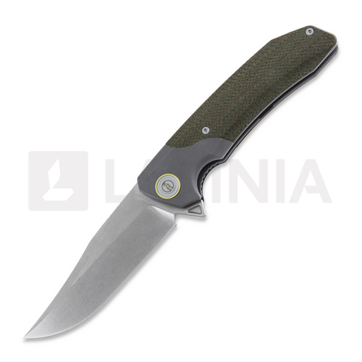 Maxace Goliath 2.0 CPM S90V Bowie סכין מתקפלת, green canvas micarta