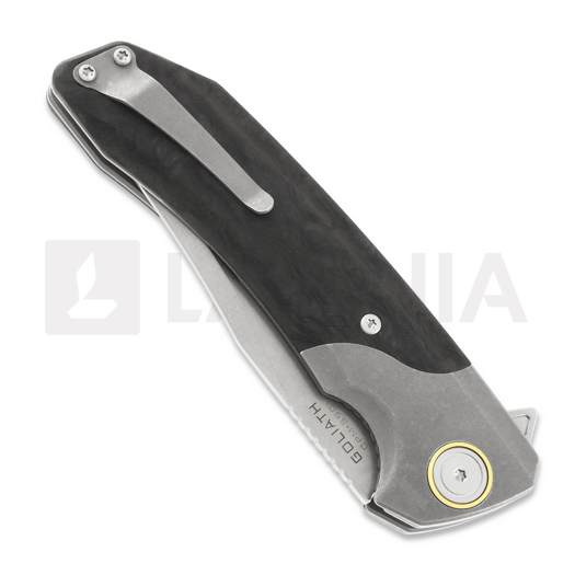 Maxace Goliath 2.0 CPM S90V Bowie folding knife, marble carbon fiber