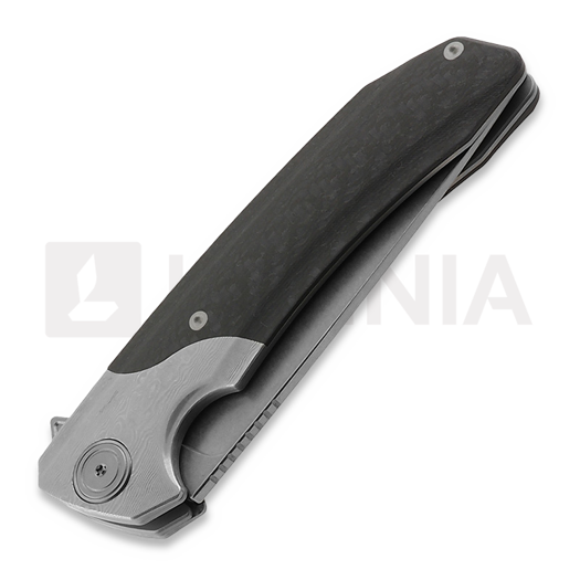 Maxace Goliath 2.0 CPM S90V sulankstomas peilis, Damascus, CF Handle