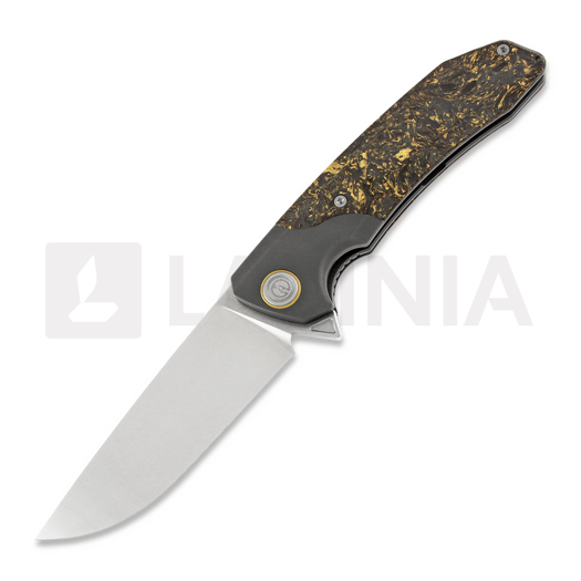 Coltello pieghevole Maxace Goliath 2.0, gold shred carbon fiber