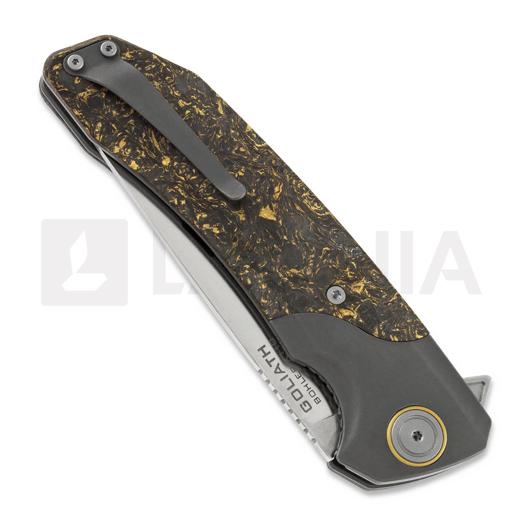 Couteau pliant Maxace Goliath 2.0, gold shred carbon fiber