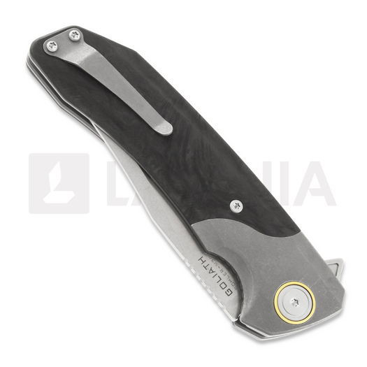 Maxace Goliath 2.0 M390 Bowie sulankstomas peilis, marble carbon fiber