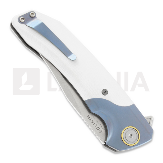 Maxace Goliath 2.0 M390 Bowie sulankstomas peilis, white G10