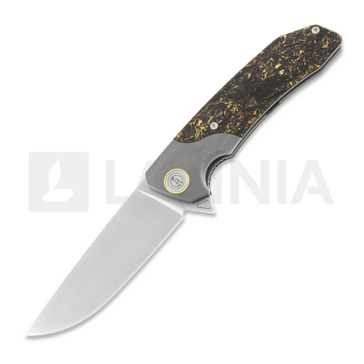 Складной нож Maxace Goliath 2.0 M390, gold shred carbon fiber