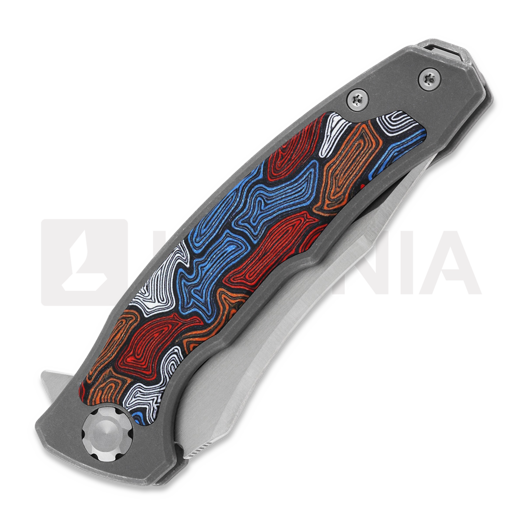 Maxace Halictus 2.0 multi color damascus G10 folding knife