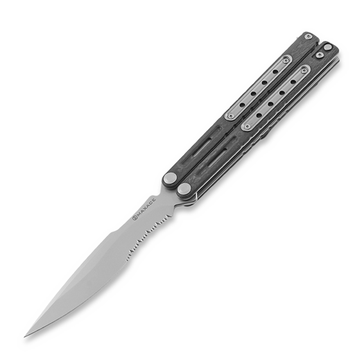 Balisong Maxace Hellcat M390, carbon fiber