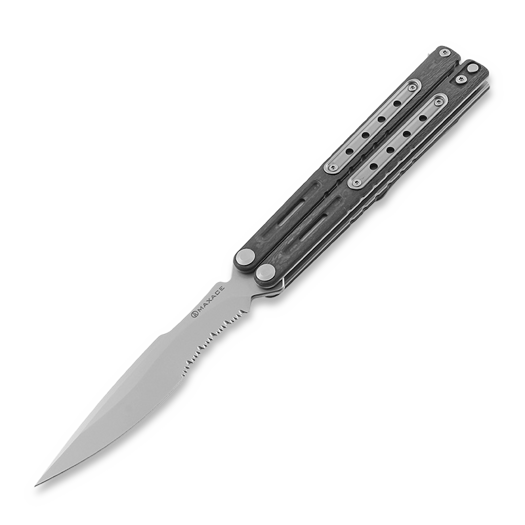 Maxace Hellcat M390 バタフライナイフ, carbon fiber