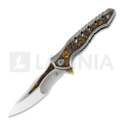 Складной нож Maxace Hive, gold marble carbon fiber