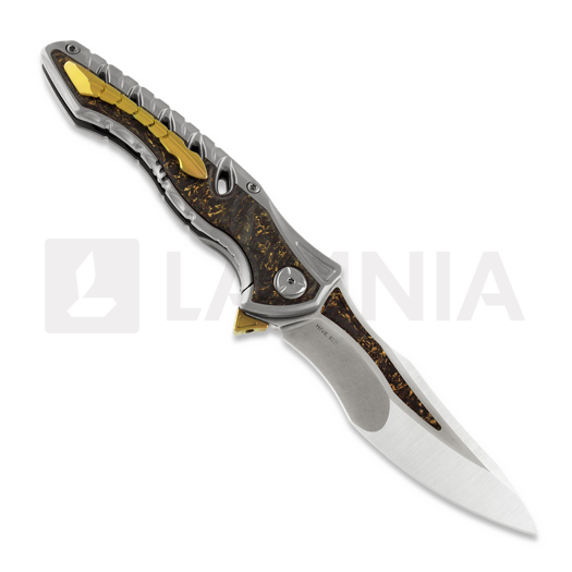 Maxace Hive sulankstomas peilis, gold marble carbon fiber