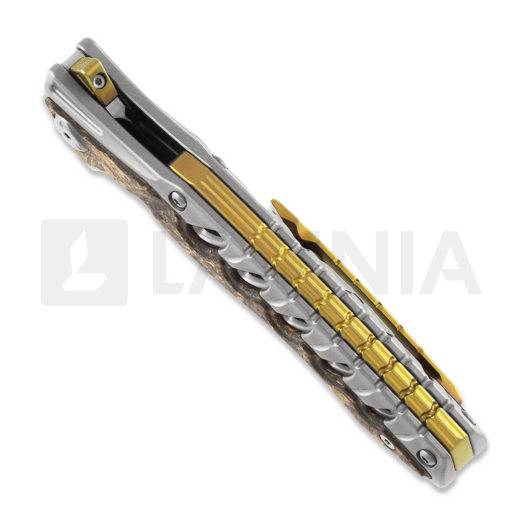 Maxace Hive folding knife, gold marble carbon fiber