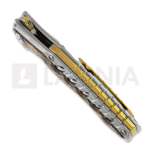 Maxace Hive sulankstomas peilis, gold marble carbon fiber