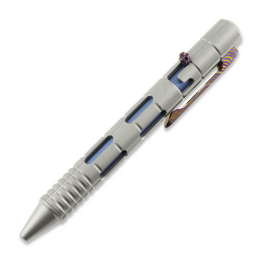Maxace Judge 3.0 tactical pen, Gray/Blue Titanium & Timascus