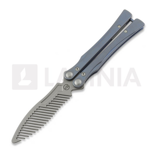 Balisong trainer Maxace Loran II Comb, Blue Titanium