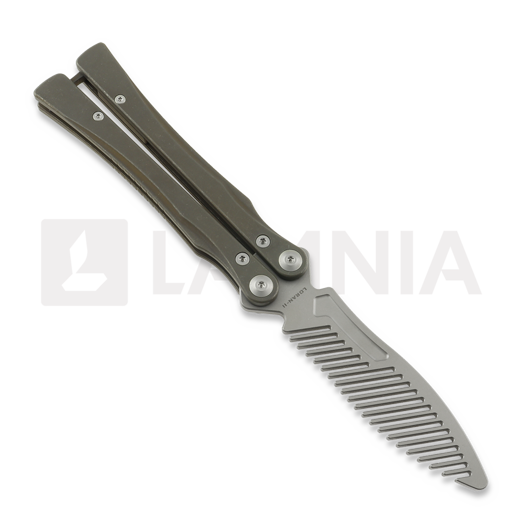 Maxace Loran II Comb balisong trainer, Dark Brown Titanium