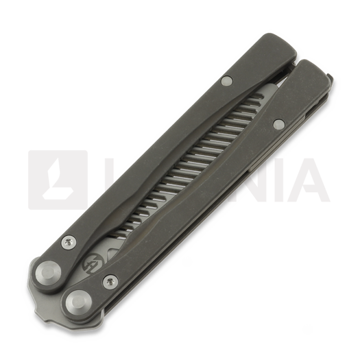 Maxace Loran II Comb balisong trainer, Dark Brown Titanium