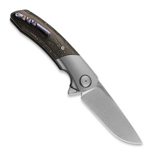 Maxace Mamba S90V Grey Carbon Fiber sulankstomas peilis