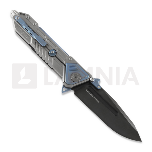 Maxace Mammoth folding knife, drop point, blue