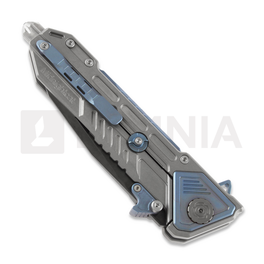 Maxace Mammoth folding knife, drop point, blue