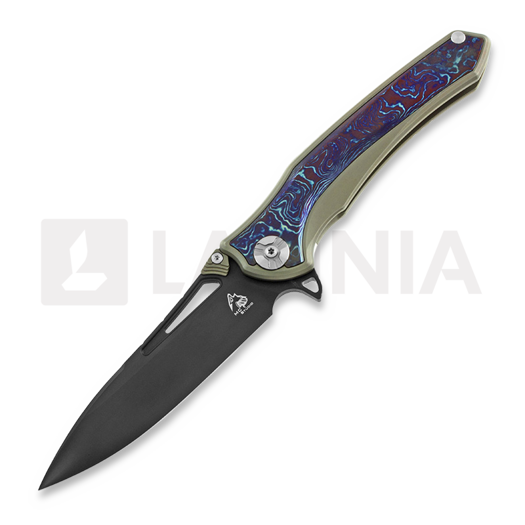 Zav&iacute;rac&iacute; nůž Maxace Midnightcat Amber Timascus, hněd&aacute;