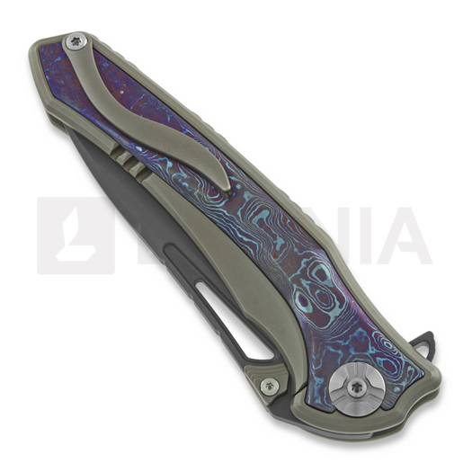 Maxace Midnightcat Amber Timascus sulankstomas peilis, ruda