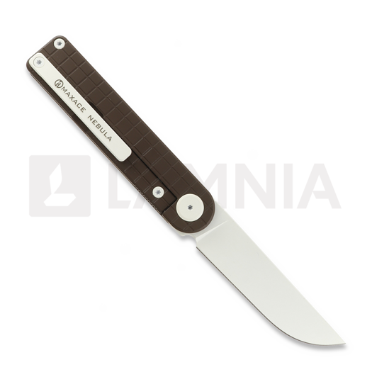 Maxace Nebula sulankstomas peilis, Brown Titanium, White Cerakote