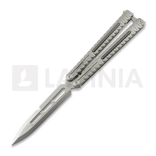 Нож пеперуда Maxace Obsidian Gray Titanium