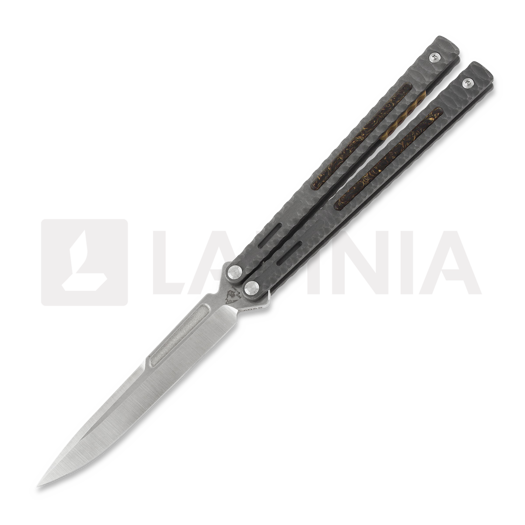 Maxace Obsidian Spearpoint バタフライナイフ, dark grey, latchless