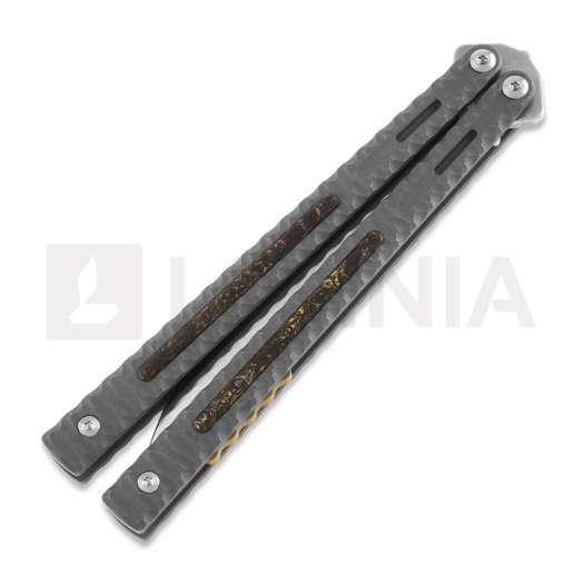 Maxace Obsidian Spearpoint balisong, dark grey, latchless