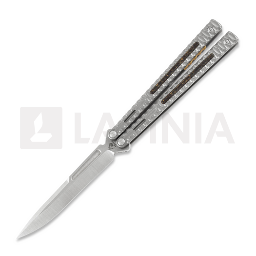 Nož motýlek Maxace Obsidian Spearpoint, light grey, latchless