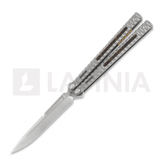 Нож пеперуда Maxace Obsidian Spearpoint, light grey, latchless
